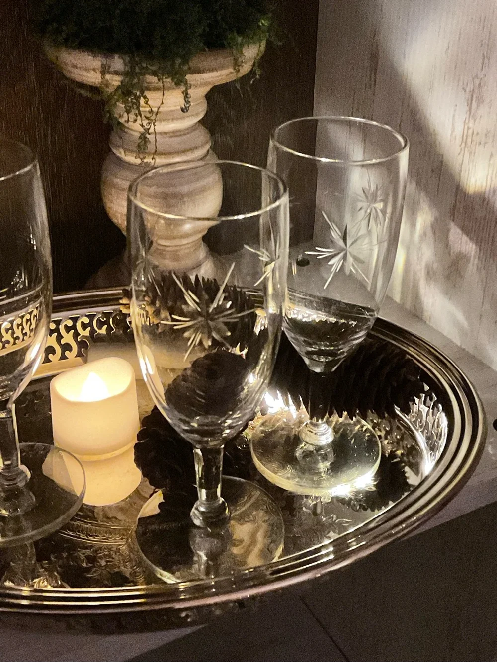 Vintage Susquehanna Six Point Star Sherry Glasses - MCM - Set of 8
